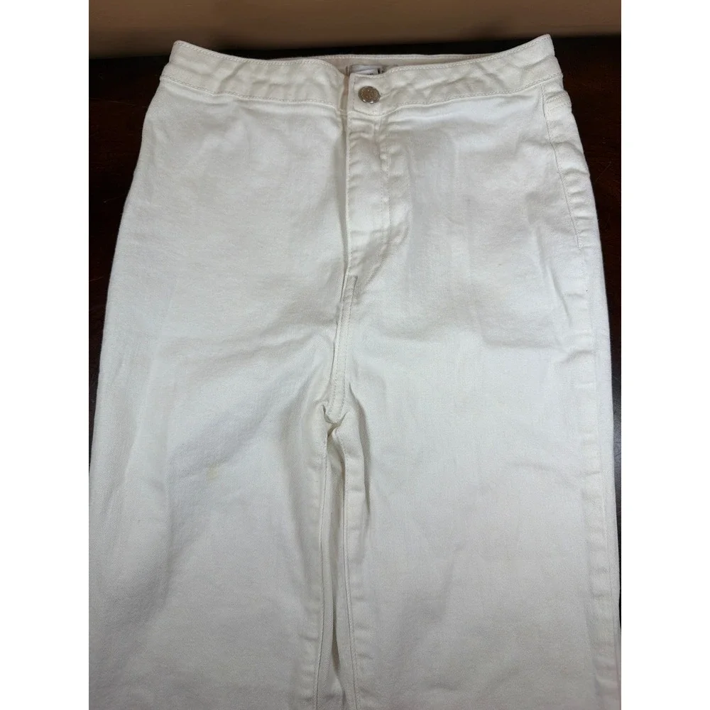 Forever 21 Premium White Flare Leg Jeans High Rise Size 28 Womens‎ Denim